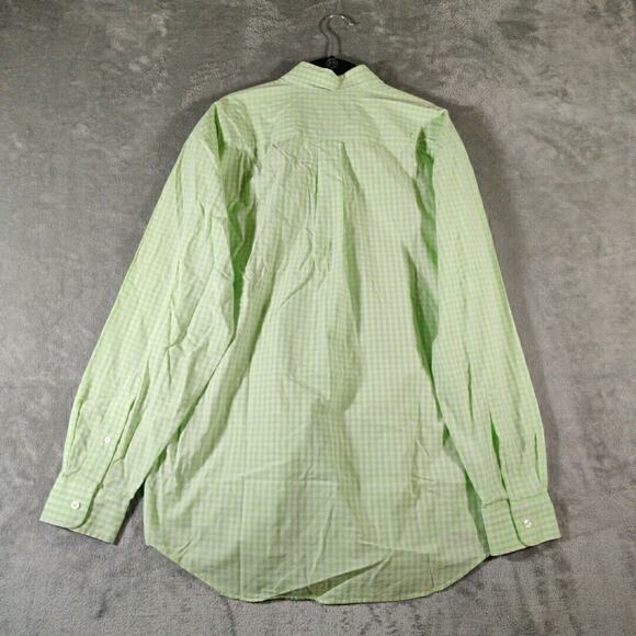Vineyard Vines‎ Whale Shirt Mens Medium Green White Gingham Check Preppy - Picture 3 of 8
